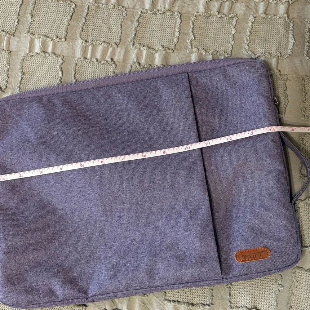 Purple Tablet Sleeve with zipper closure and outside pocket